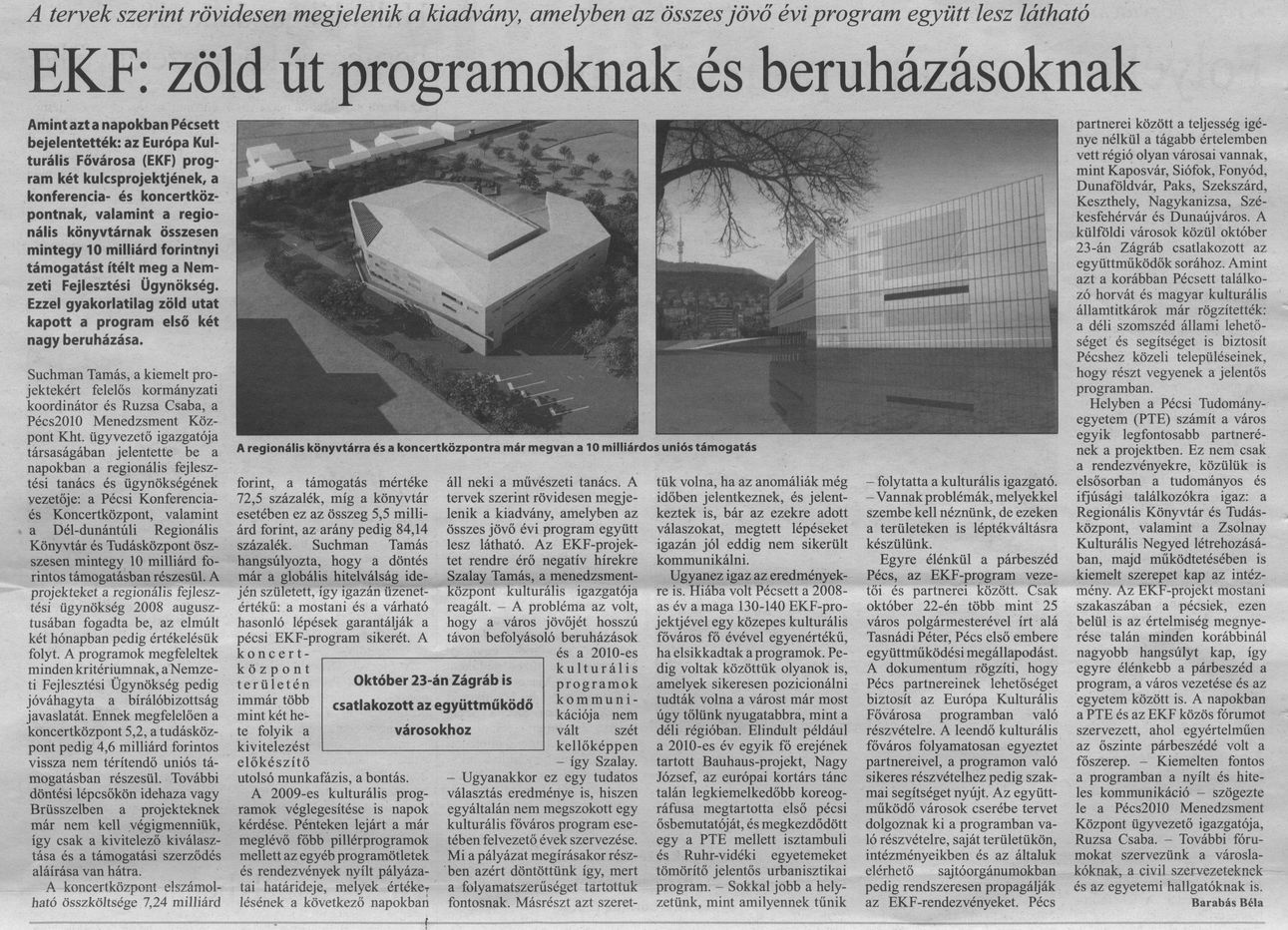 EKF: zöld út a programoknak és beruházásoknak