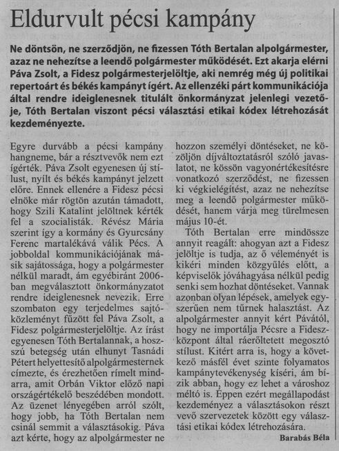 Eldurvult pécsi kampány