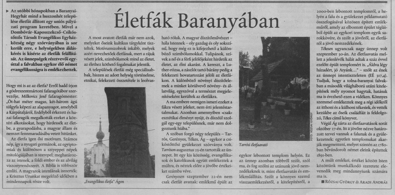 Életfák Baranyában