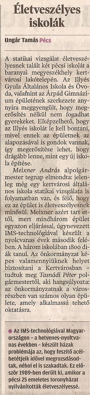Életveszélyes iskolák