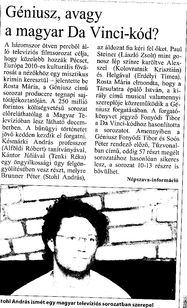Géniusz, avagy a magyar Da Vinci-kód?