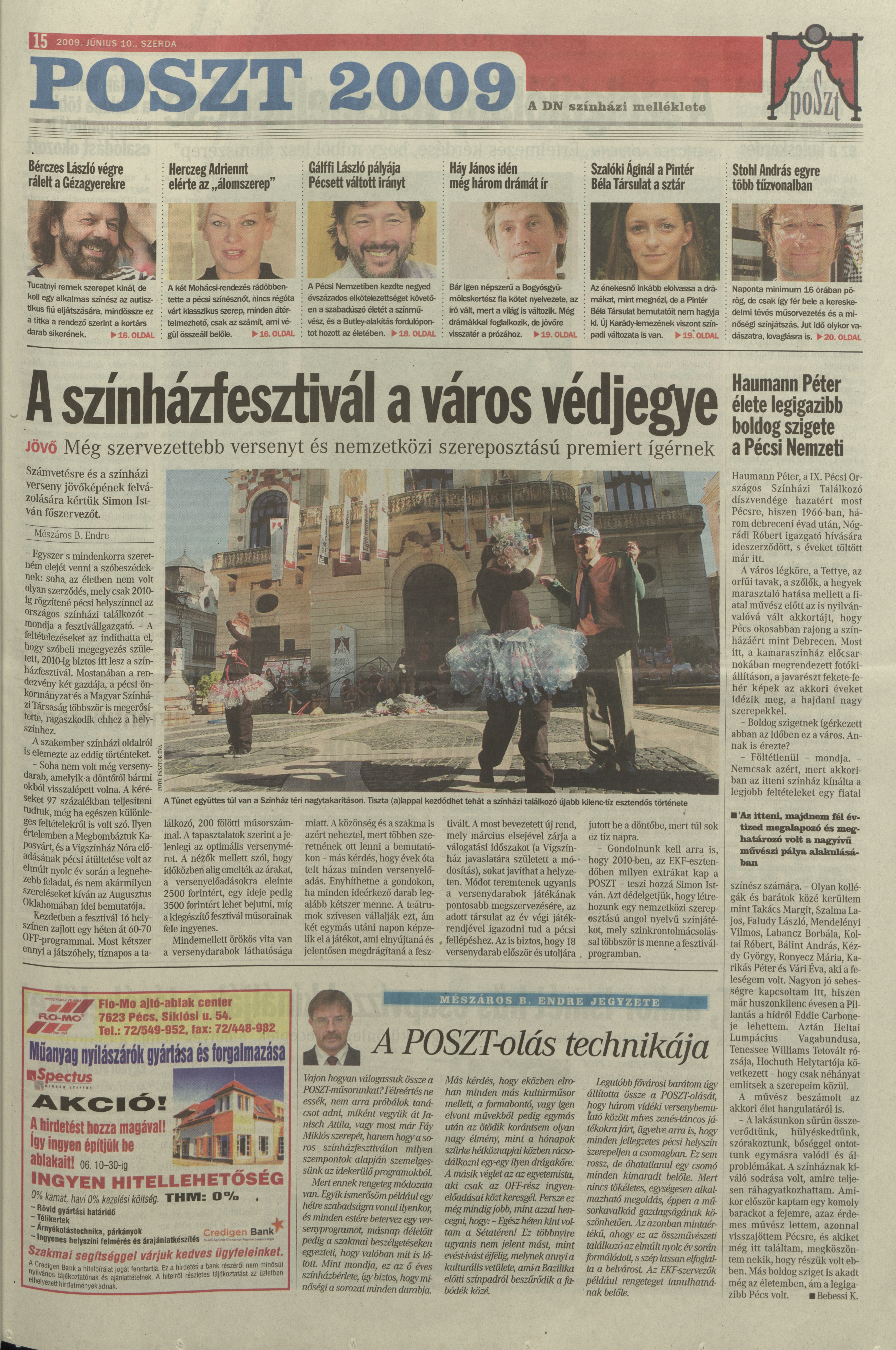 A színházfesztivál a város védjegye Még szervezettebb versenyt és nemzetközi szereposztású premiert ígérnek