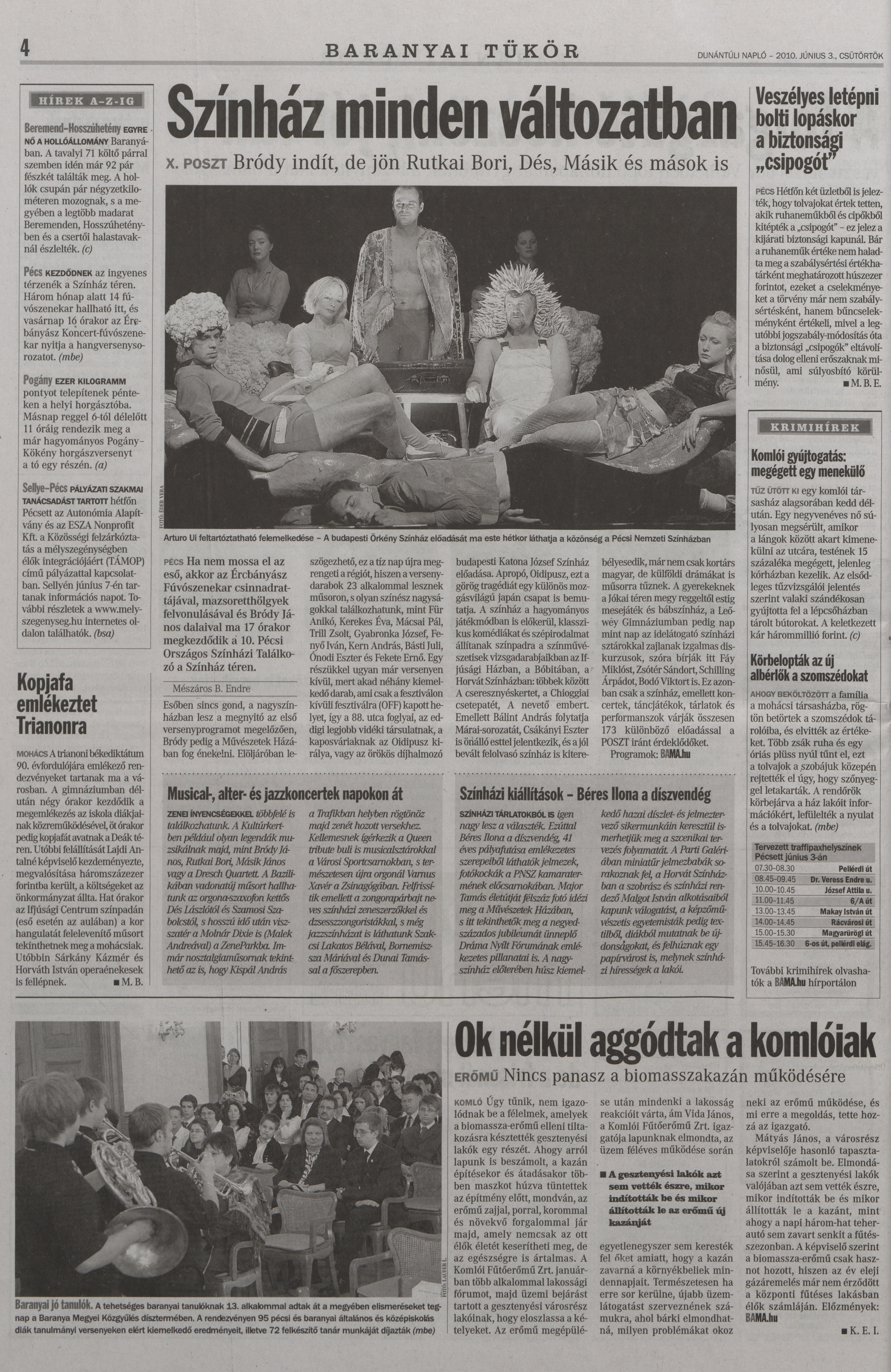 Színház minden változatban Bródy indít, de jön Rutkai Bori, Dés, Másik és mások is