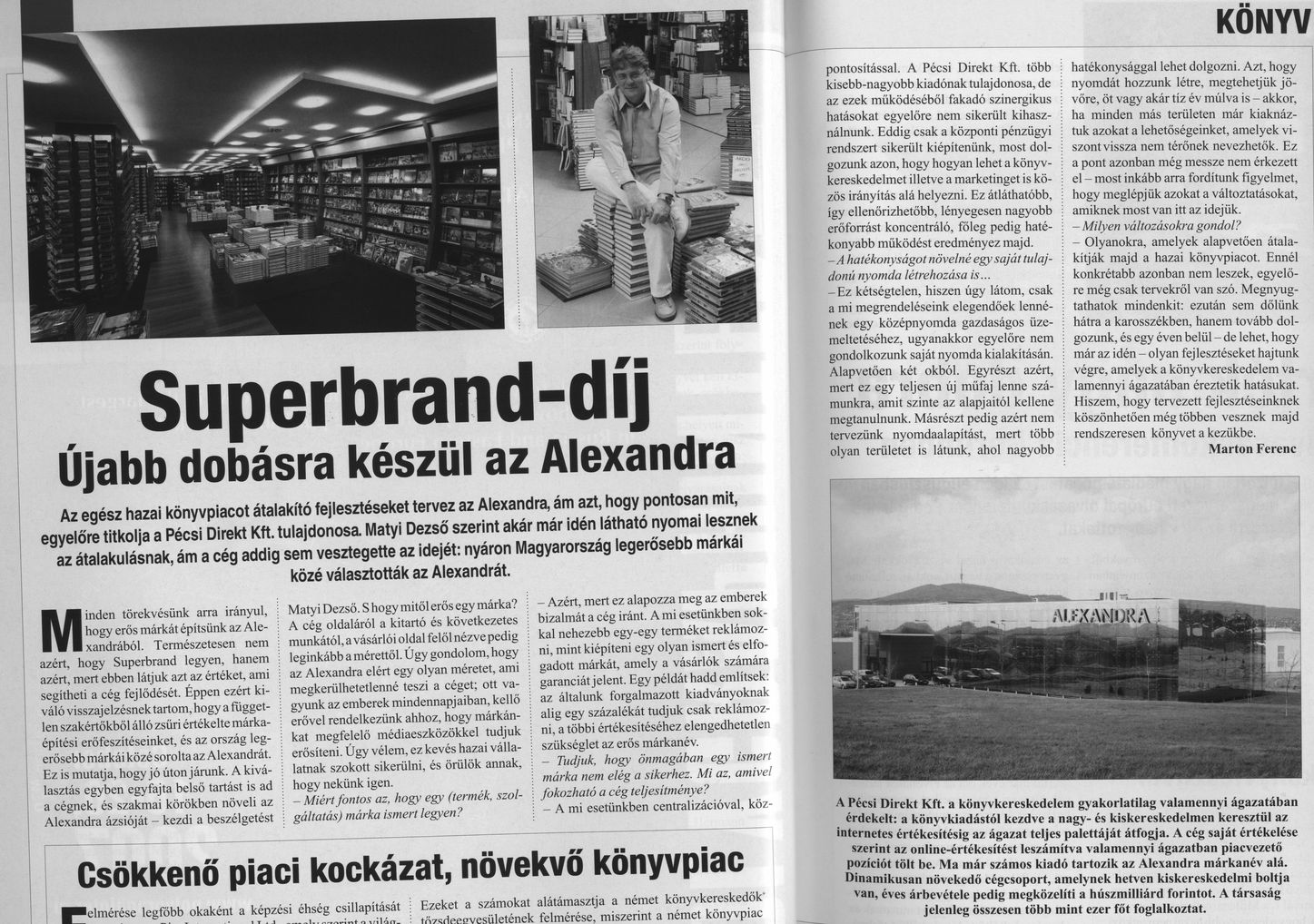 Superbrand-díj Újabb dobásra készül az Alexandra