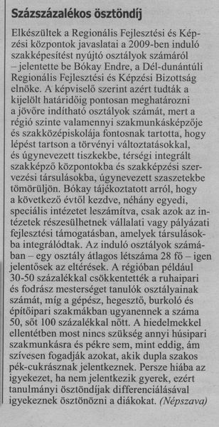 Százszázalékos ösztöndíj