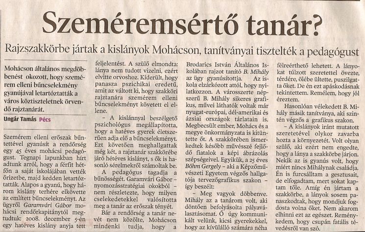Szeméremsértő tanár?
