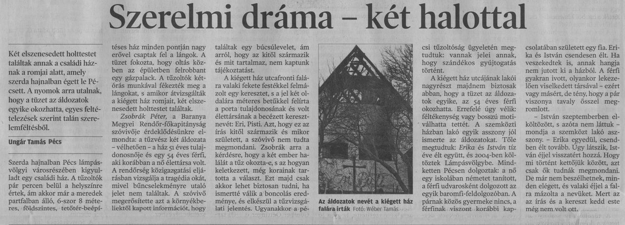 Szerelmi dráma - két halottal