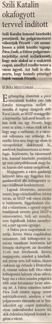Szili Katalin okafogyott tervvel indított