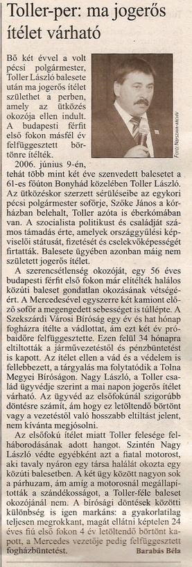 Toller-per: ma jogerős ítélet várható