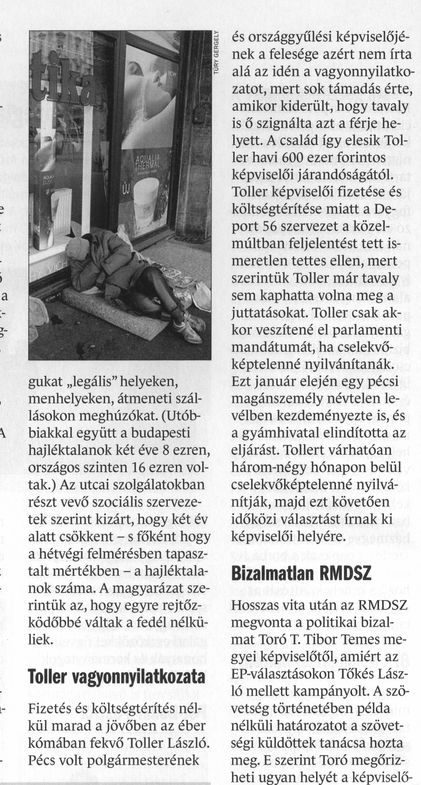 Toller vagyonnyilatkozata