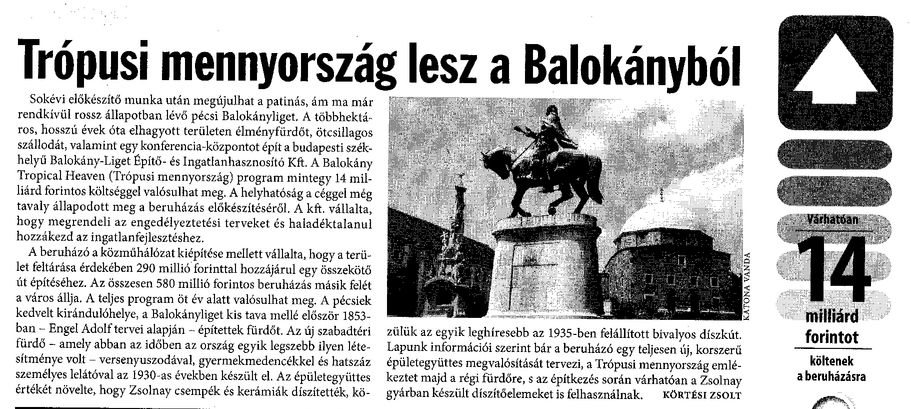 Trópusi mennyország lesz a Balokányból