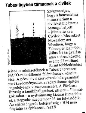 Tubes-ügyben támadnak a civilek