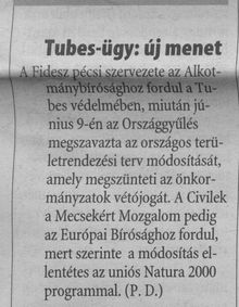 Tubes-ügy: új menet