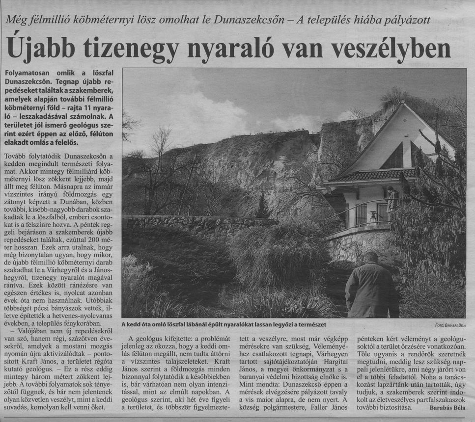 Újabb tizenegy nyaraló van veszélyben