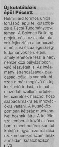 Új kutatóbázis épül Pécsett