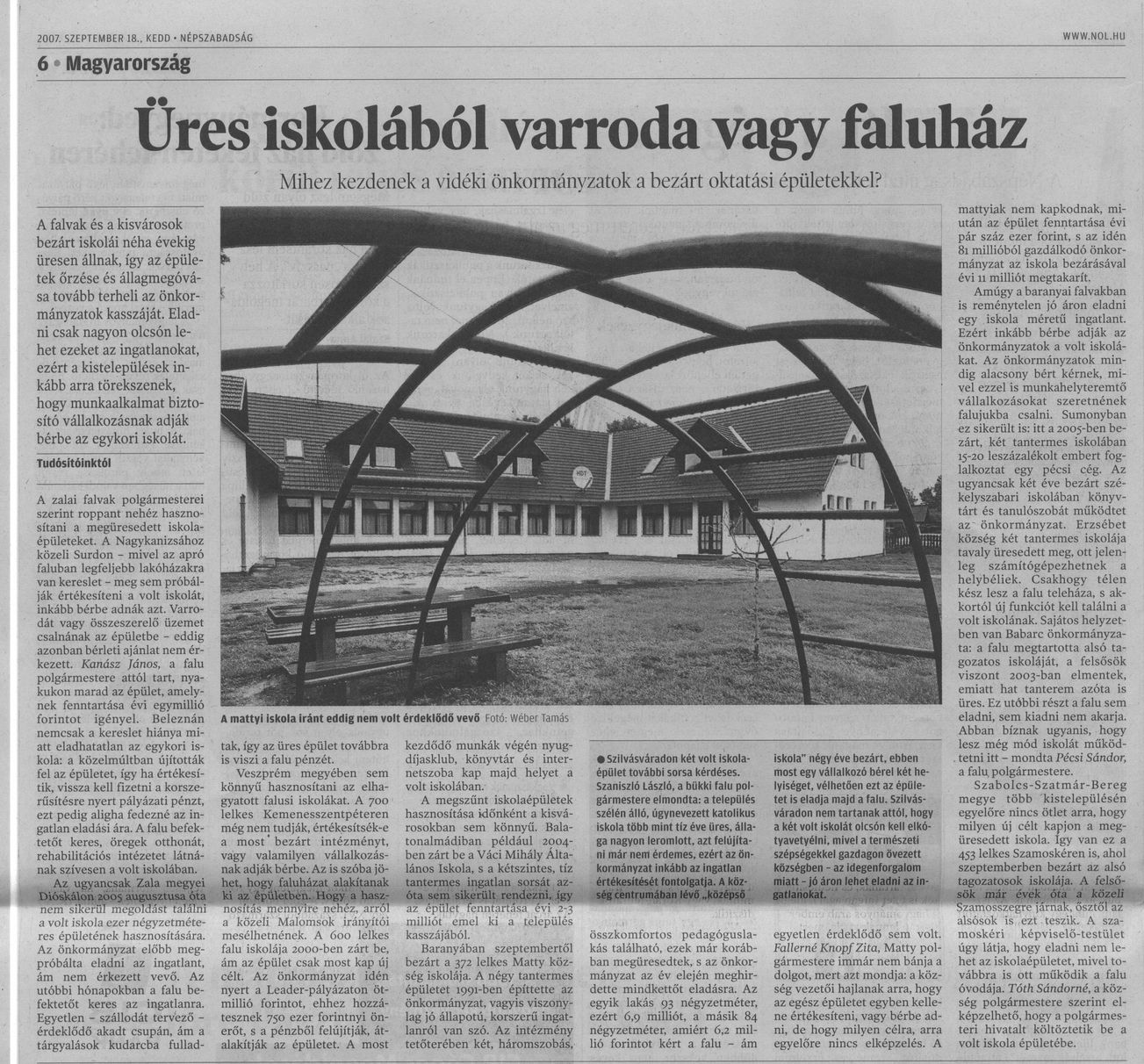 Üres iskolából varroda vagy faluház Mihez kezdenek az önkormányzatok a bezárt oktatási épületekkel?