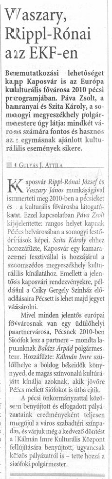 Vaszary, Rippl-Rónai az EKF-en