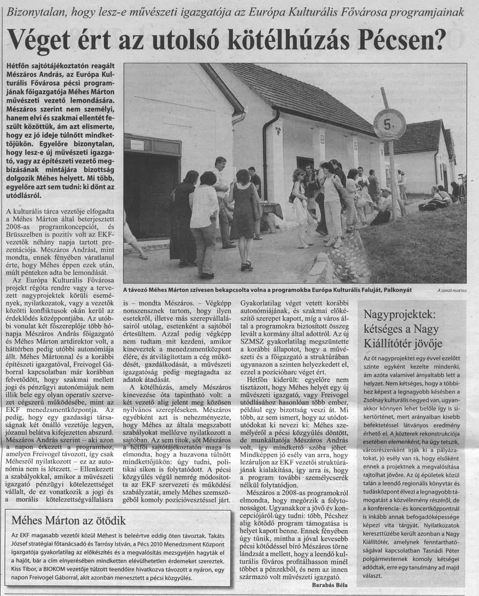 Bizonytalan, hogy lesz-e művészeti igazgatója az Európa Kulturális Fővárosa programjainak Véget ért az utolsó kötélhúzás Pécsen?