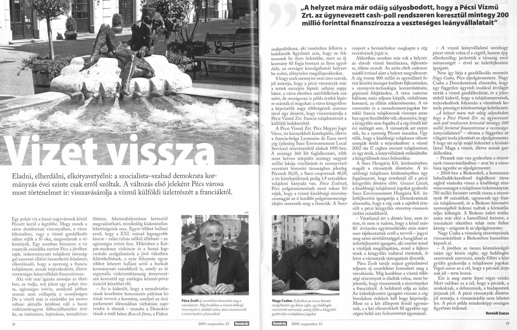 Vizet vissza