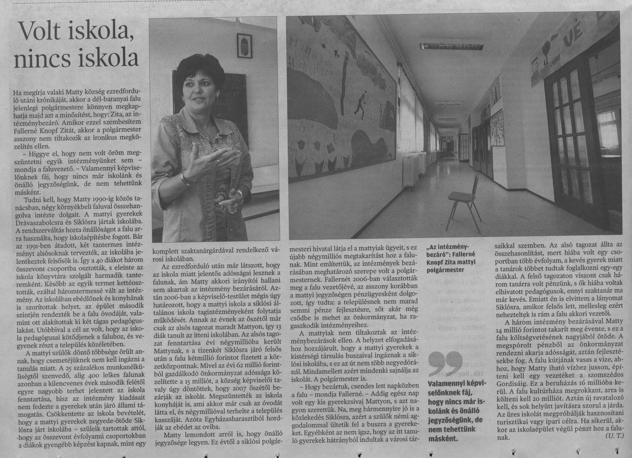 Volt iskola, nincs iskola
