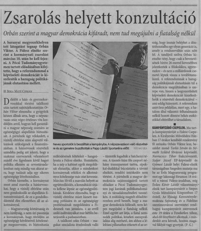 Zsarolás helyett konzultáció