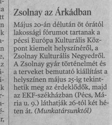 Zsolnay az Árkádban